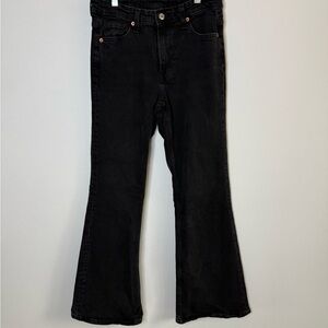 H&M &Denim Black High Rise Flare Jeans Size 4
